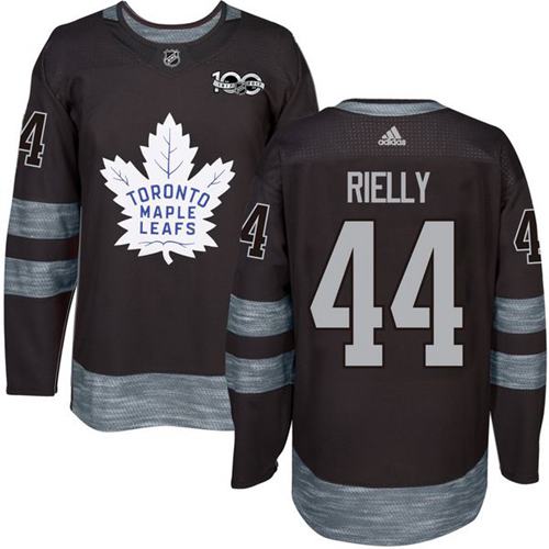 Adidas Maple Leafs #44 Morgan Rielly Black 1917-2017 100th Anniversary Stitched NHL Jersey - Click Image to Close