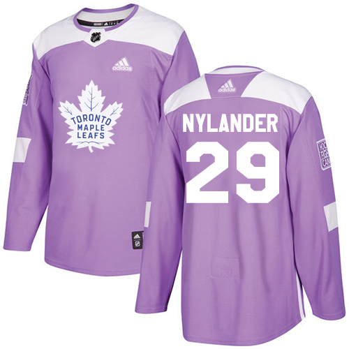 Adidas Maple Leafs #29 William Nylander Purple Authentic Fights Cancer Stitched NHL Jersey - Click Image to Close