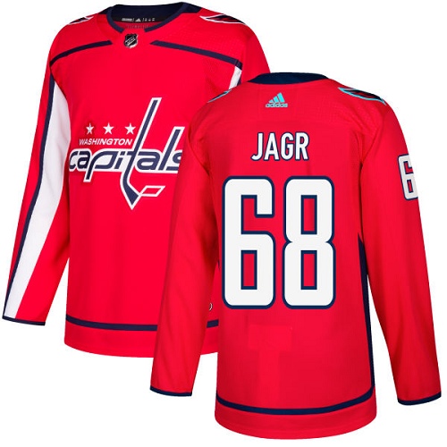 Adidas Capitals #68 Jaromir Jagr Red Home Authentic Stitched NHL Jersey - Click Image to Close