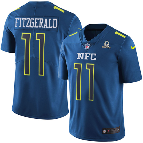 Nike Cardinals #11 Larry Fitzgerald Navy Men's Stitched NFL Limited NFC 2017 Pro Bowl Jersey - Click Image to Close