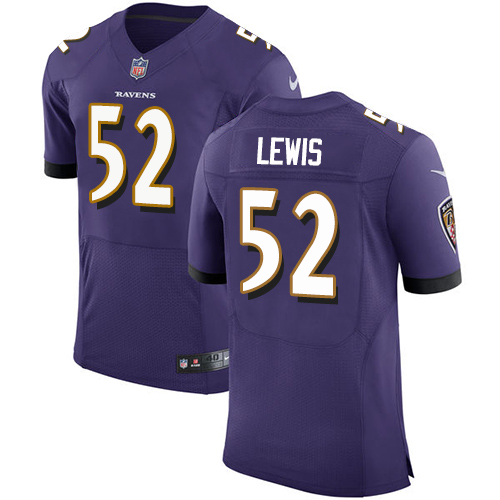 Nike Ravens #52 Ray Lewis Purple Team Color Men's Stitched NFL Vapor Untouchable Elite Jersey - Click Image to Close