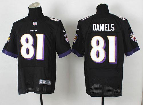 Nike Ravens #81 Owen Daniels Black Alternate Men's Stitched NFL New Elite Jersey