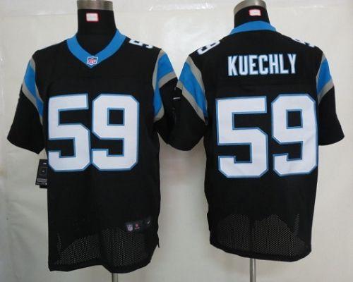 Nike Panthers #59 Luke Kuechly Black Team Color Men's Stitched NFL Elite Jersey - Click Image to Close