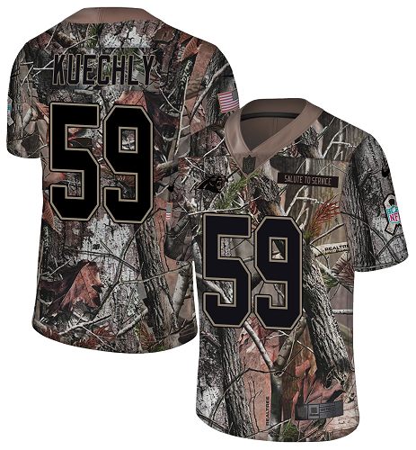 Nike Panthers #59 Luke Kuechly Camo Men's Stitched NFL Limited Rush Realtree Jersey - Click Image to Close