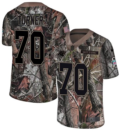 Nike Panthers #70 Trai Turner Camo Men's Stitched NFL Limited Rush Realtree Jersey