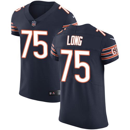 Nike Bears #75 Kyle Long Navy Blue Team Color Men's Stitched NFL Vapor Untouchable Elite Jersey - Click Image to Close