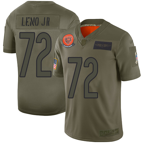 Bears #72 Charles Leno Jr Camo Men's Stitched Football Limited 2019 Salute To Service Jersey - Click Image to Close