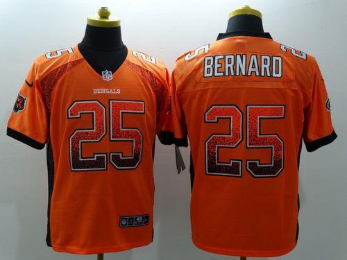 Nike Bengals #25 Giovani Bernard Orange Alternate Men's Stitched NFL Elite Drift Fashion Jersey - Click Image to Close