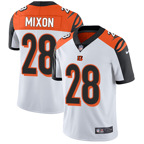 Nike Bengals #28 Joe Mixon White Men's Stitched NFL Vapor Untouchable Limited Jersey - Click Image to Close