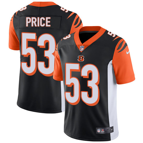 Nike Bengals #53 Billy Price Black Team Color Men's Stitched NFL Vapor Untouchable Limited Jersey - Click Image to Close