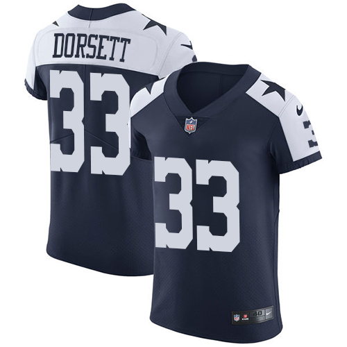 Nike Cowboys #33 Tony Dorsett Navy Blue Thanksgiving Men's Stitched NFL Vapor Untouchable Throwback Elite Jersey - Click Image to Close