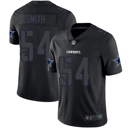 Cowboys #54 Jaylon Smith Black Men's Stitched Football Limited Rush Impact Jersey - Click Image to Close