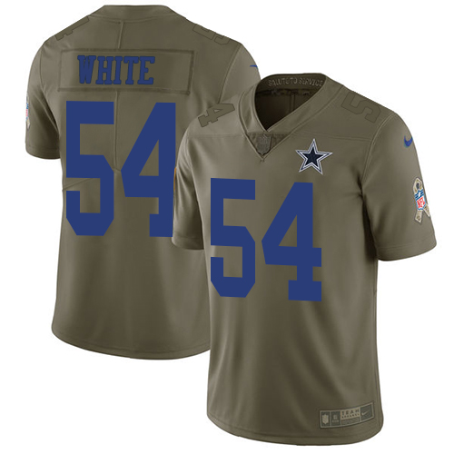 Nike Cowboys #54 Randy White Olive Men's Stitched NFL Limited 2017 Salute To Service Jersey - Click Image to Close