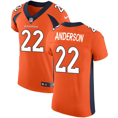 Nike Broncos #22 C.J. Anderson Orange Team Color Men's Stitched NFL Vapor Untouchable Elite Jersey - Click Image to Close