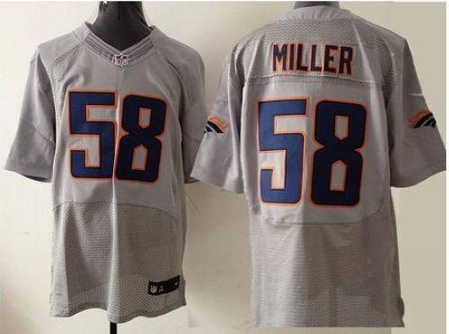 Nike Broncos #58 Von Miller New Grey Shadow Men's Stitched NFL Elite Jersey