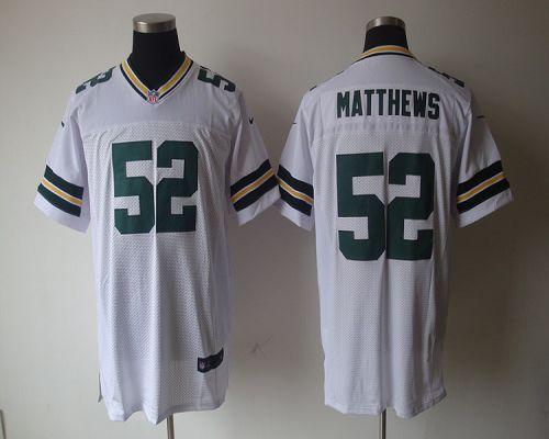 Nike Packers #52 Clay Matthews White Men's Stitched NFL Elite Jersey