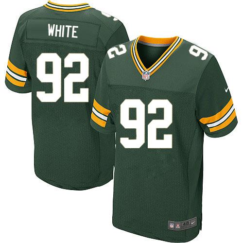 Nike Packers #92 Reggie White Green Team Color Men's Stitched NFL Elite Jersey - Click Image to Close