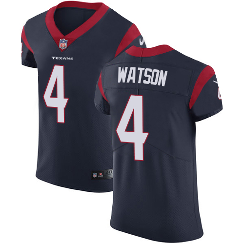 Nike Texans #4 Deshaun Watson Navy Blue Team Color Men's Stitched NFL Vapor Untouchable Elite Jersey - Click Image to Close