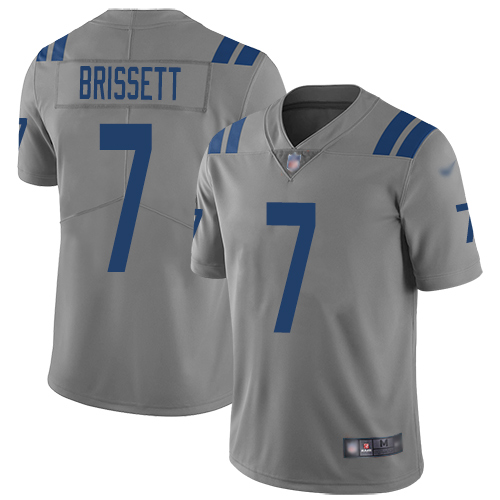 Colts #7 Jacoby Brissett Gray Men's Stitched Football Limited Inverted Legend Jersey - Click Image to Close