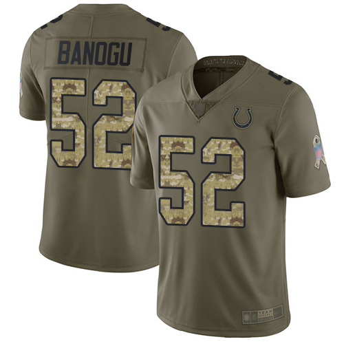 Colts #52 Ben Banogu Olive/Camo Men's Stitched Football Limited 2017 Salute To Service Jersey - Click Image to Close