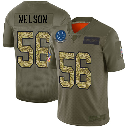 Colts #56 Quenton Nelson Olive/Camo Men's Stitched Football Limited 2019 Salute To Service Jersey - Click Image to Close