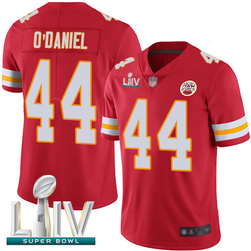 Chiefs #44 Dorian O'Daniel Red Team Color Super Bowl LIV Bound Men's Stitched Football Vapor Untouchable Limited Jersey - Click Image to Close