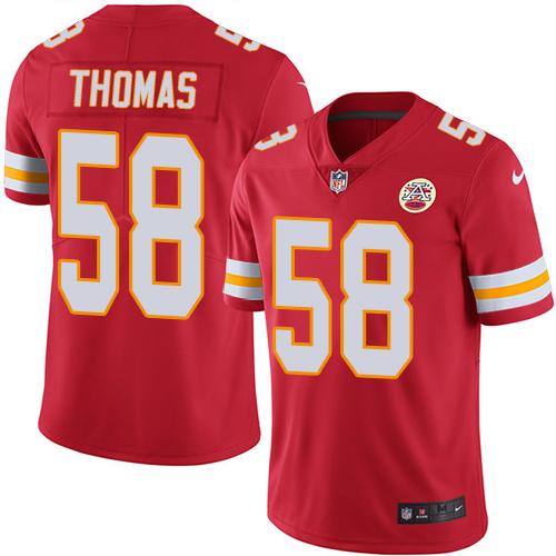 Nike Chiefs #58 Derrick Thomas Red Team Color Men's Stitched NFL Vapor Untouchable Limited Jersey - Click Image to Close