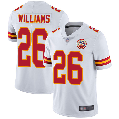 Chiefs #26 Damien Williams White Men's Stitched Football Vapor Untouchable Limited Jersey - Click Image to Close