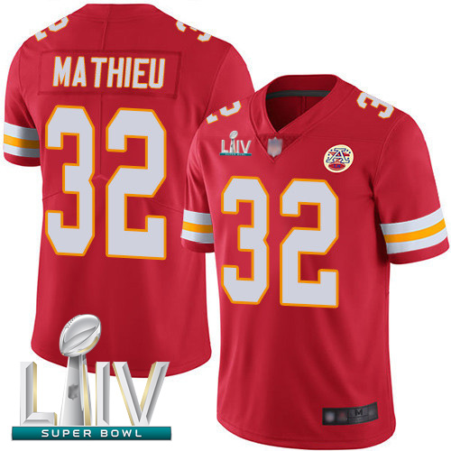 Chiefs #32 Tyrann Mathieu Red Team Color Super Bowl LIV Bound Men's Stitched Football Vapor Untouchable Limited Jersey - Click Image to Close