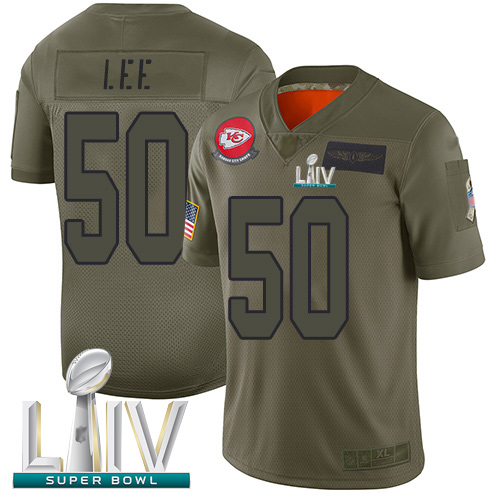 Chiefs #50 Darron Lee Camo Super Bowl LIV Bound Men's Stitched Football Limited 2019 Salute To Service Jersey - Click Image to Close