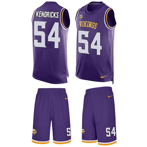 Nike Vikings #54 Eric Kendricks Purple Team Color Men's Stitched NFL Limited Tank Top Suit Jersey