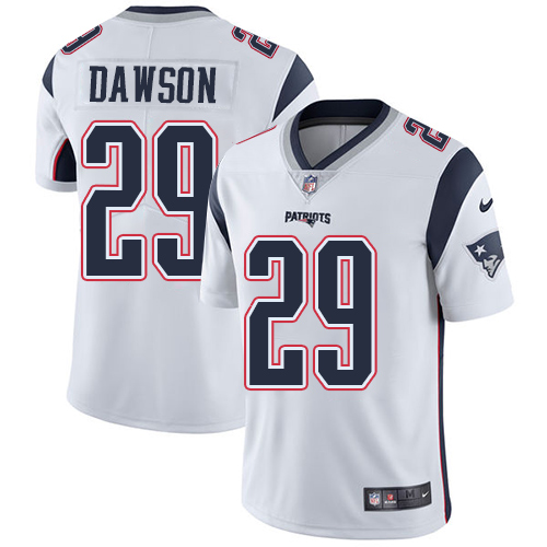 Nike Patriots #29 Duke Dawson White Men's Stitched NFL Vapor Untouchable Limited Jersey - Click Image to Close