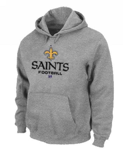 New Orleans Saints Critical Victory Pullover Hoodie Grey - Click Image to Close