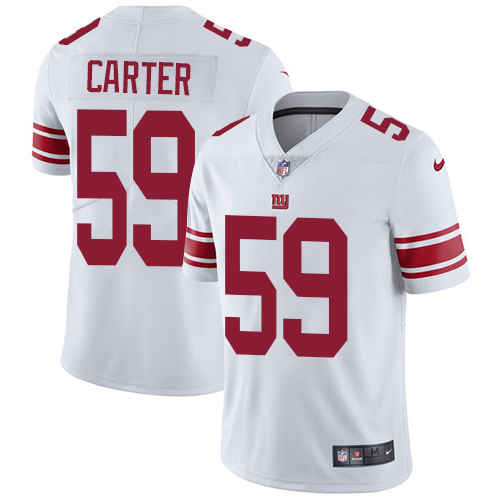 Nike Giants #59 Lorenzo Carter White Men's Stitched NFL Vapor Untouchable Limited Jersey - Click Image to Close