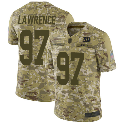 Giants #97 Dexter Lawrence Camo Men's Stitched Football Limited 2018 Salute To Service Jersey - Click Image to Close