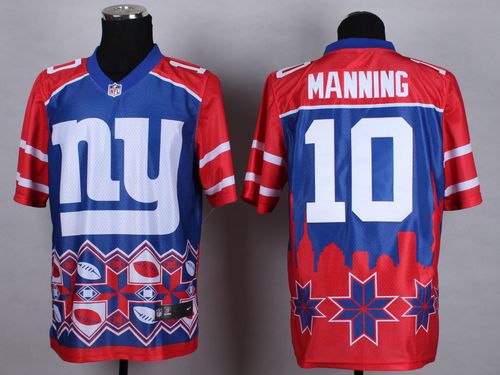 Nike Giants #10 Eli Manning Blue Men's Stitched NFL Elite Noble Fashion Jersey - Click Image to Close