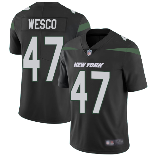 Jets #47 Trevon Wesco Black Alternate Men's Stitched Football Vapor Untouchable Limited Jersey - Click Image to Close