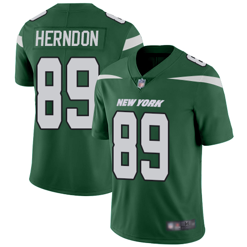 Nike Jets #89 Chris Herndon Green Team Color Men's Stitched NFL Vapor Untouchable Limited Jersey - Click Image to Close