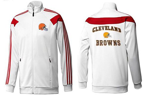 NFL Cleveland Browns Heart Jacket White - Click Image to Close