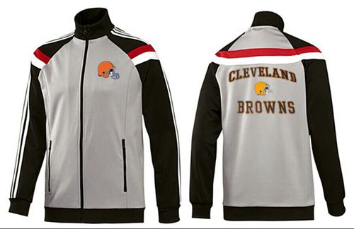 NFL Cleveland Browns Heart Jacket Grey - Click Image to Close