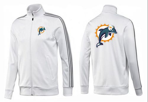 NFL Miami Dolphins Team Logo Jacket White_3