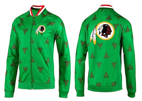 NFL Washington Redskins Team Logo Jacket Green - Click Image to Close