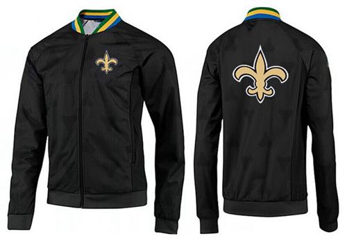 NFL New Orleans Saints Team Logo Jacket Black_4 - Click Image to Close