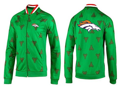 NFL Denver Broncos Team Logo Jacket Green - Click Image to Close