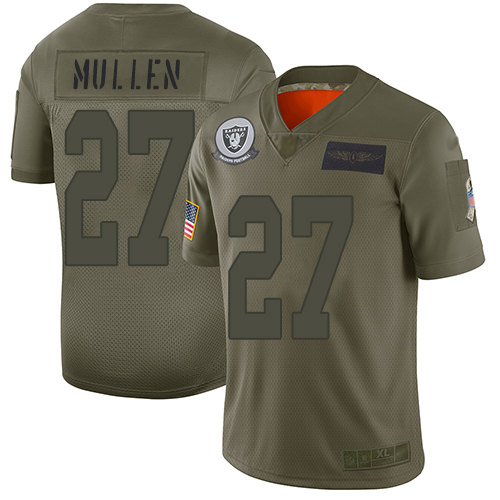 Raiders #27 Trayvon Mullen Camo Men's Stitched Football Limited 2019 Salute To Service Jersey - Click Image to Close