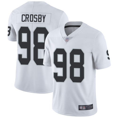 Raiders #98 Maxx Crosby White Men's Stitched Football Vapor Untouchable Limited Jersey - Click Image to Close