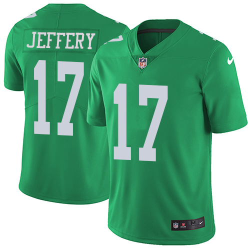 Nike Eagles #17 Alshon Jeffery Green Men's Stitched NFL Limited Rush Jersey - Click Image to Close