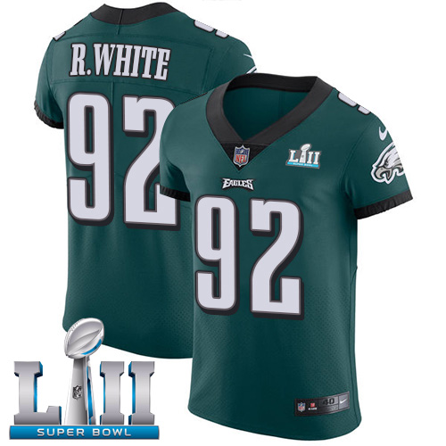 Nike Eagles #92 Reggie White Midnight Green Team Color Super Bowl LII Men's Stitched NFL Vapor Untouchable Elite Jersey - Click Image to Close