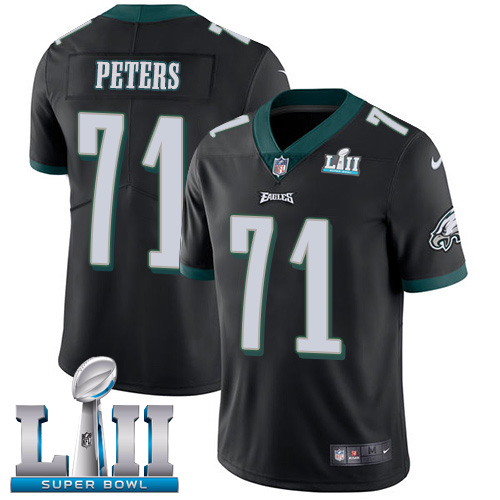 Nike Eagles #71 Jason Peters Black Alternate Super Bowl LII Men's Stitched NFL Vapor Untouchable Limited Jersey - Click Image to Close