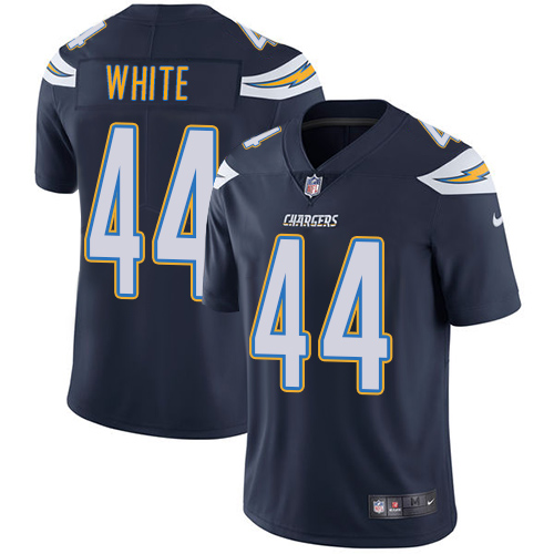 Nike Chargers #44 Kyzir White Navy Blue Team Color Men's Stitched NFL Vapor Untouchable Limited Jersey - Click Image to Close